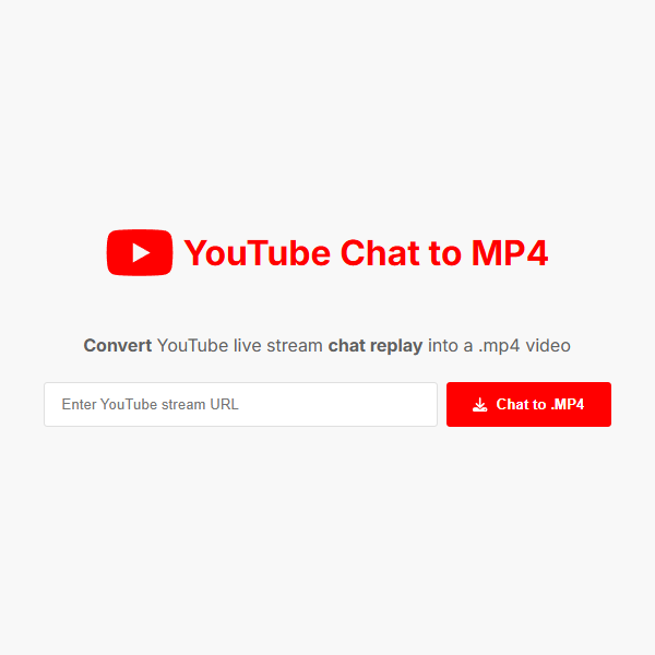 YouTube Chat Downloader